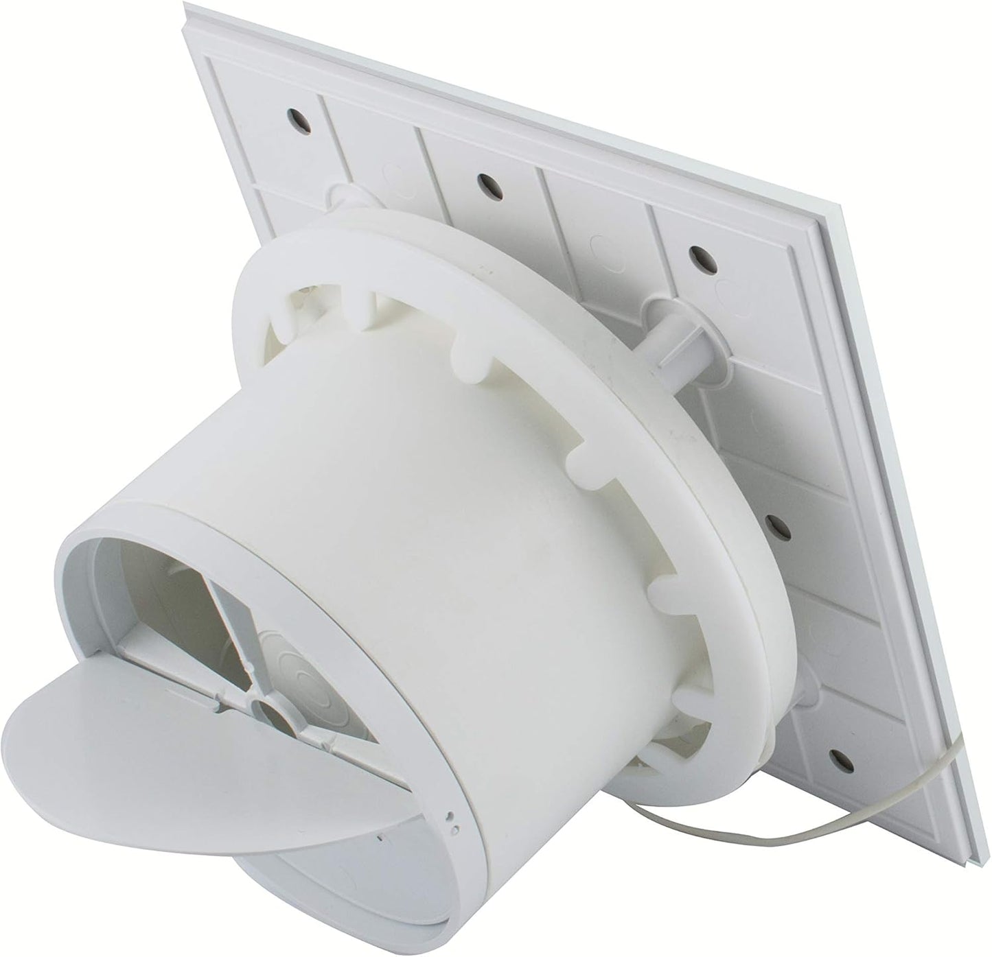 Badlüfter mit Rückschlagklappe, leise 29 dB, Weiss