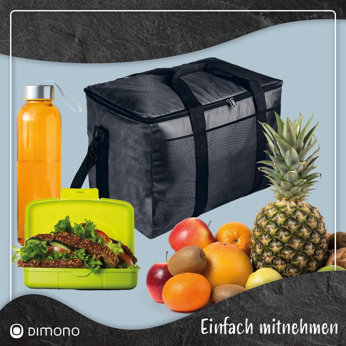 XXL Kühltasche, 45 Liter - Schwarz