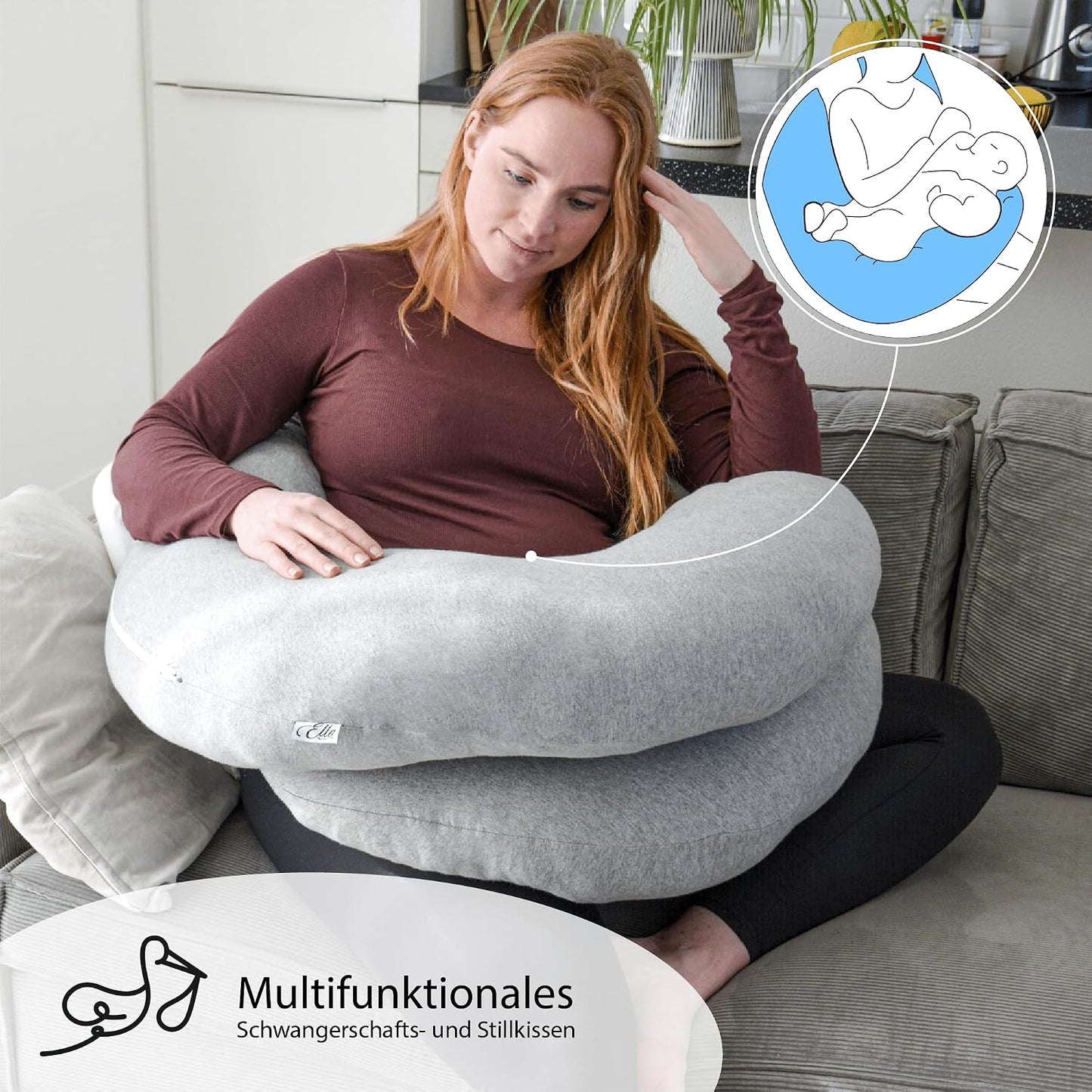 Schwangerschafts- und Stillkissen, U-förmig, U, Cotton