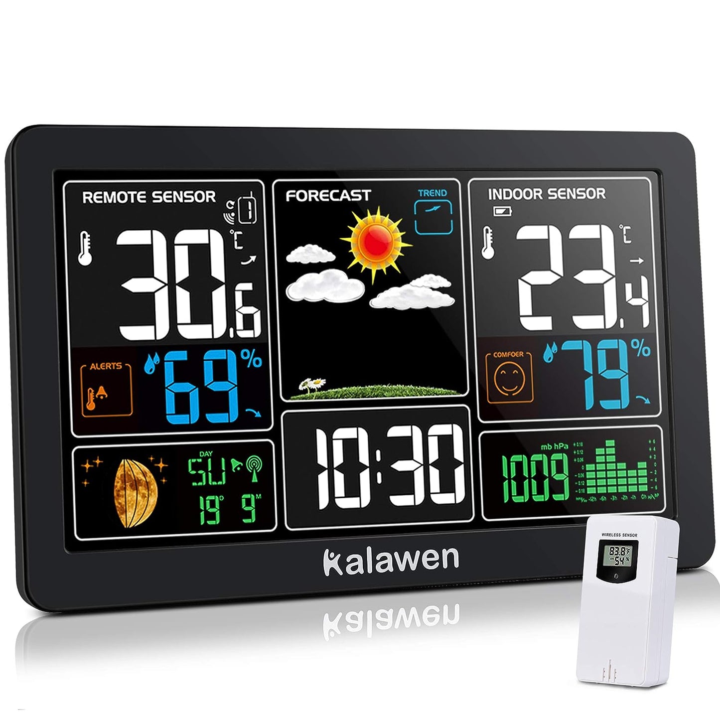 Wetterstation mit Aussensensor, Wetterstation mit weissen Aussensensor