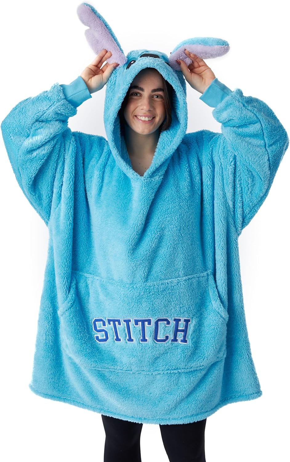 Lilo & Stitch Tragbare Decken-Hoodie Einheitsgrösse, Einheitsgröße Blau