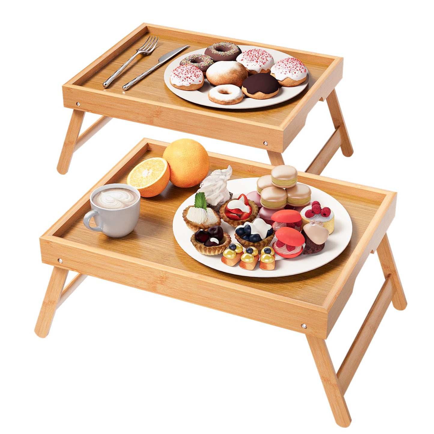 Betttablett, Set zwei Natur