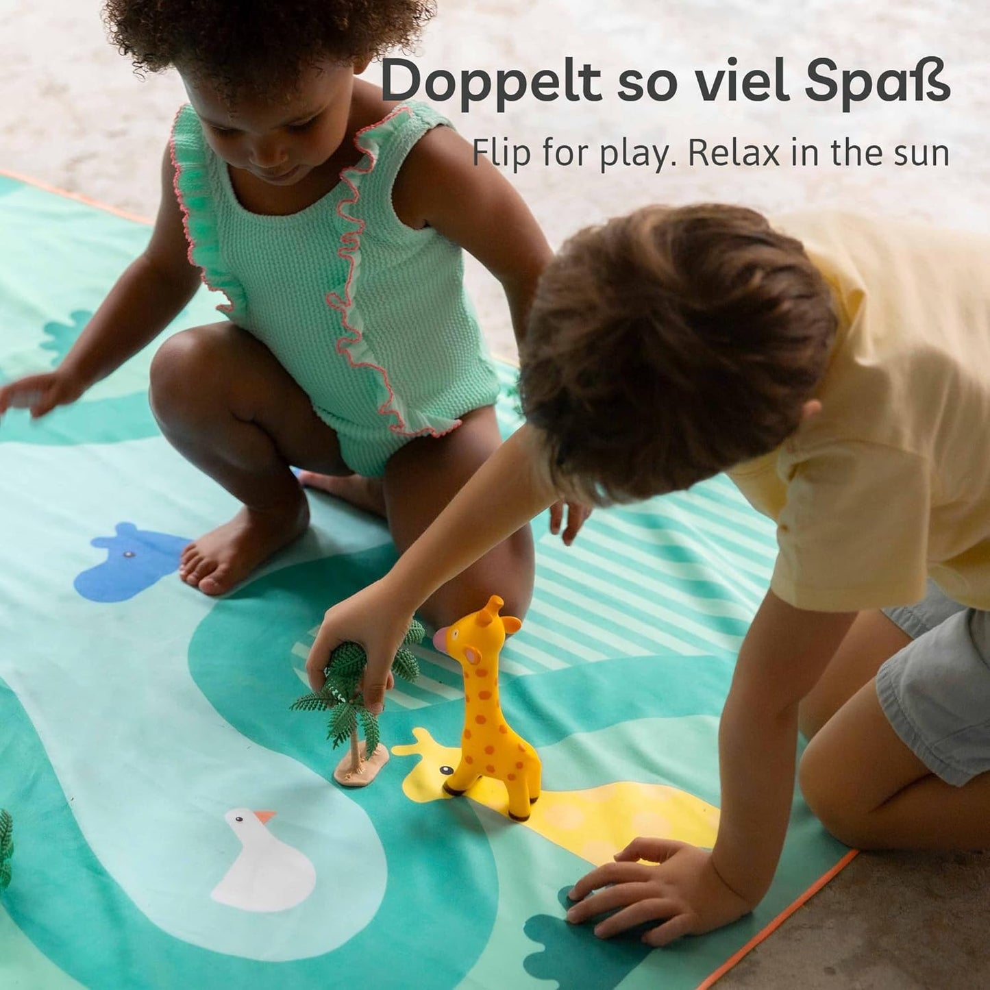 Strand- und Poolhandtuch für Kinder, Safari L - 180 x 100cm