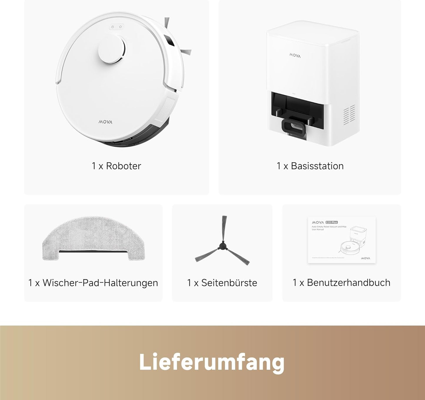 E20 Plus Saug- und Wischroboter mit automatischer Entleerung, E20 Plus
