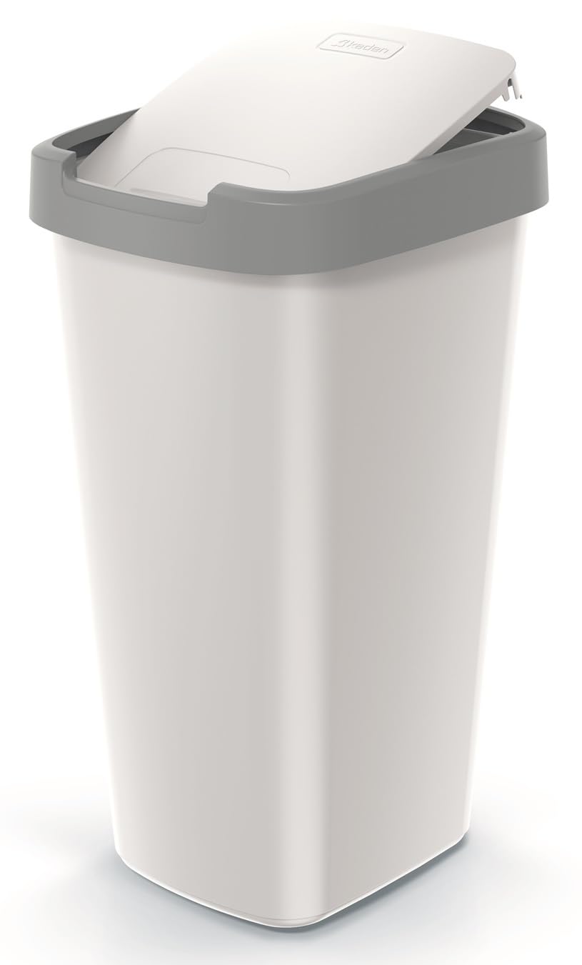 Mülleimer mit Schwingdeckel, 45L Blau