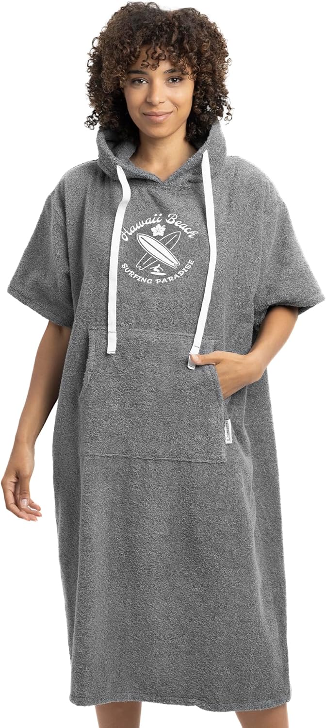 Badeponcho Unisex, L-XL Anthrazit