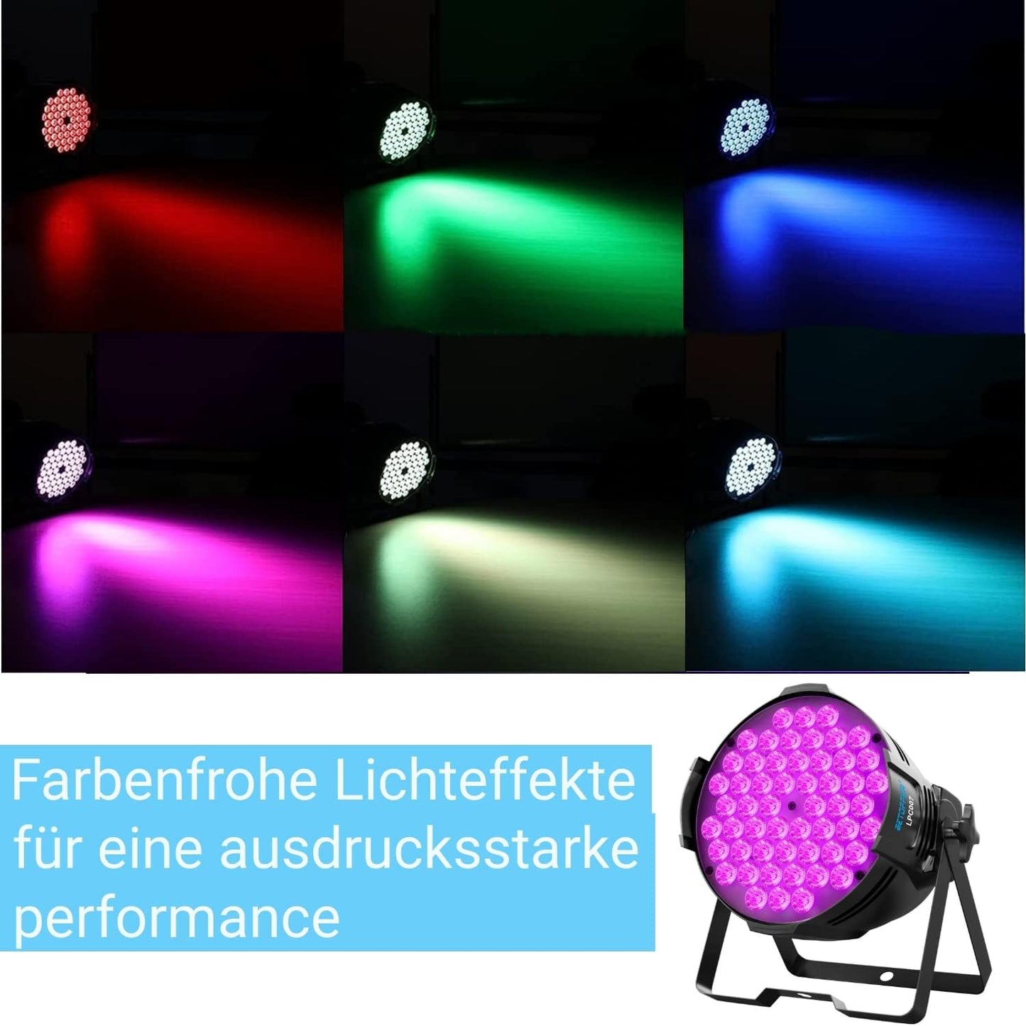 4-teiliges LED Par Scheinwerfer Set, Modell LPC007-4, LPC007-4