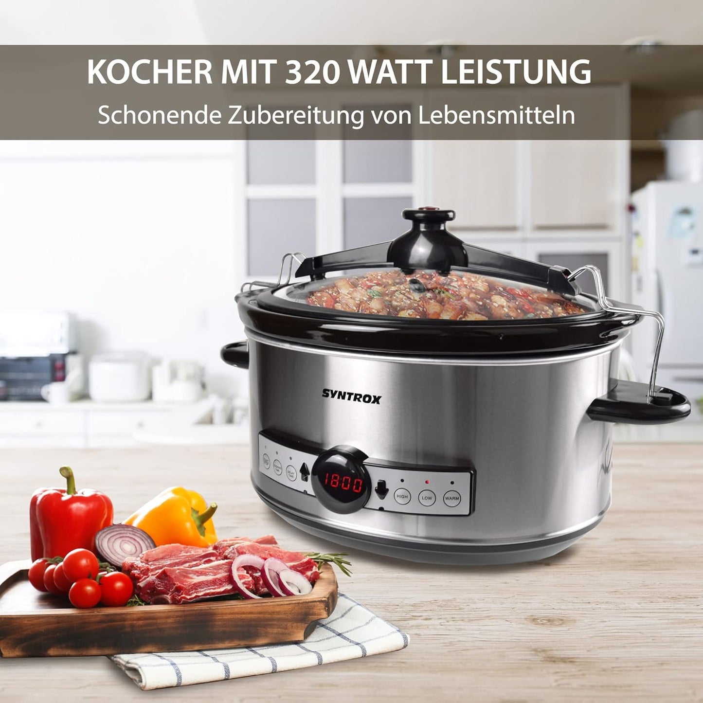 Slow Cooker mit Warmhaltefunktion