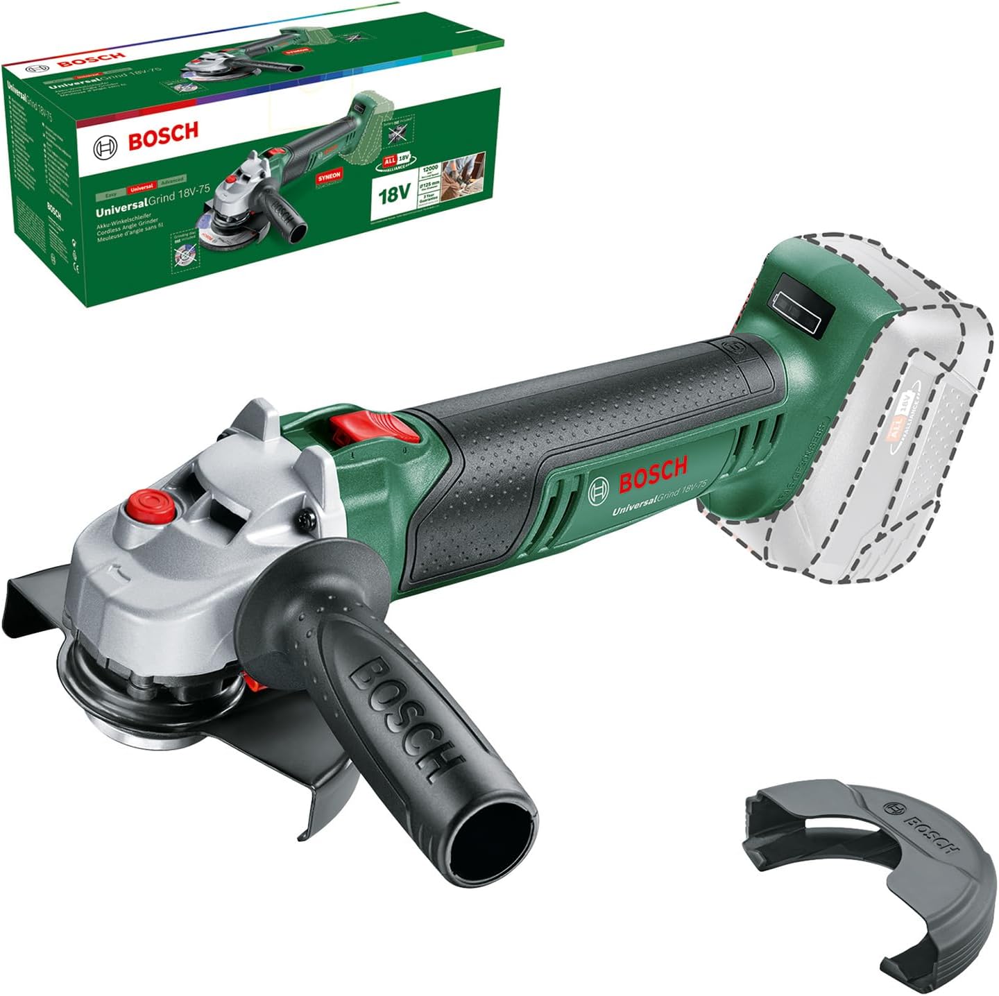 Akku-Winkelschleifer UniversalGrind 18V, UniversalGrind 18V ohne Akku | 125 mm Akku-Winkelschleifer