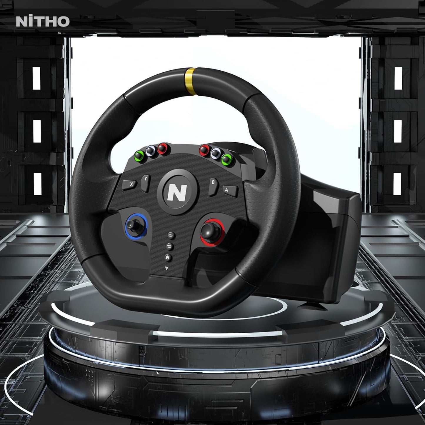 Drive Pro One V24 Gaming-Rennlenkrad mit Pedalen, Drive Pro ONE V24