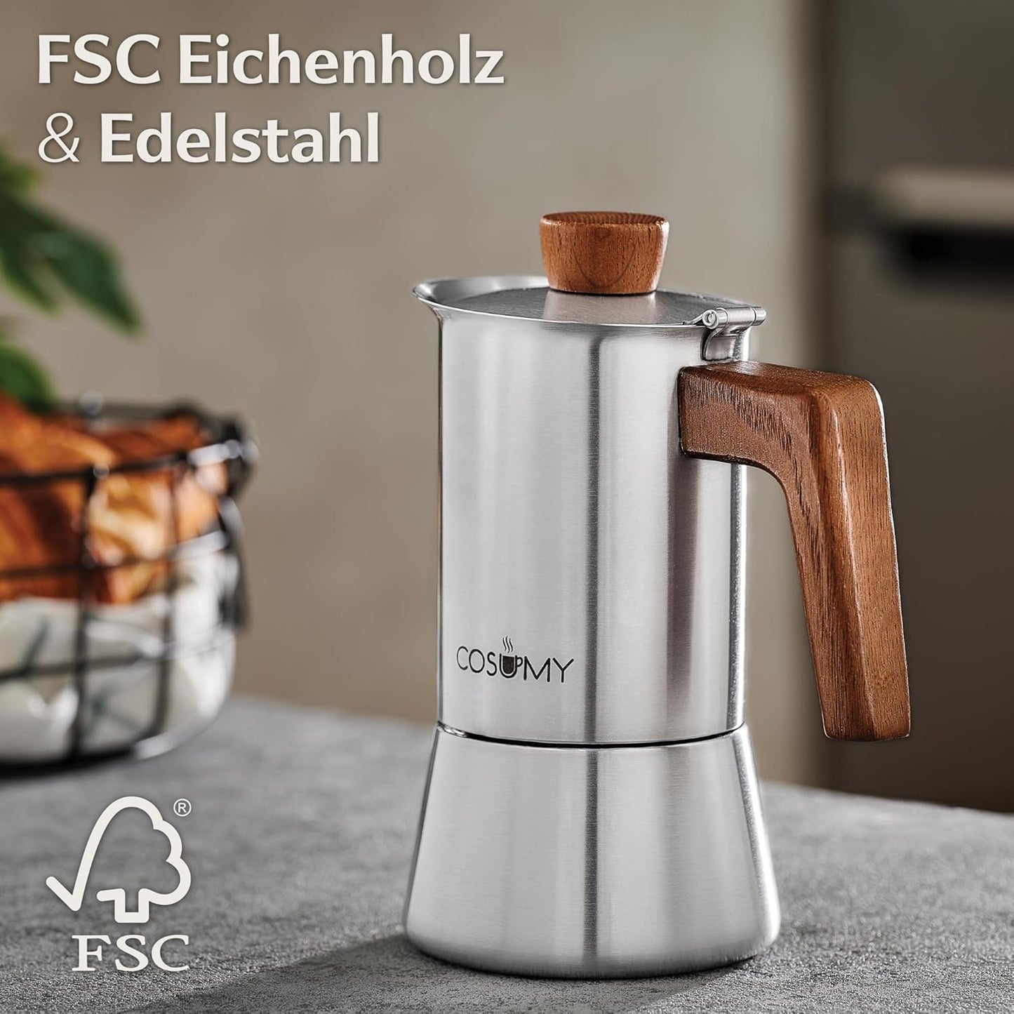 Espressokocher für 4 Tassen, 4 Tassen (200ml)