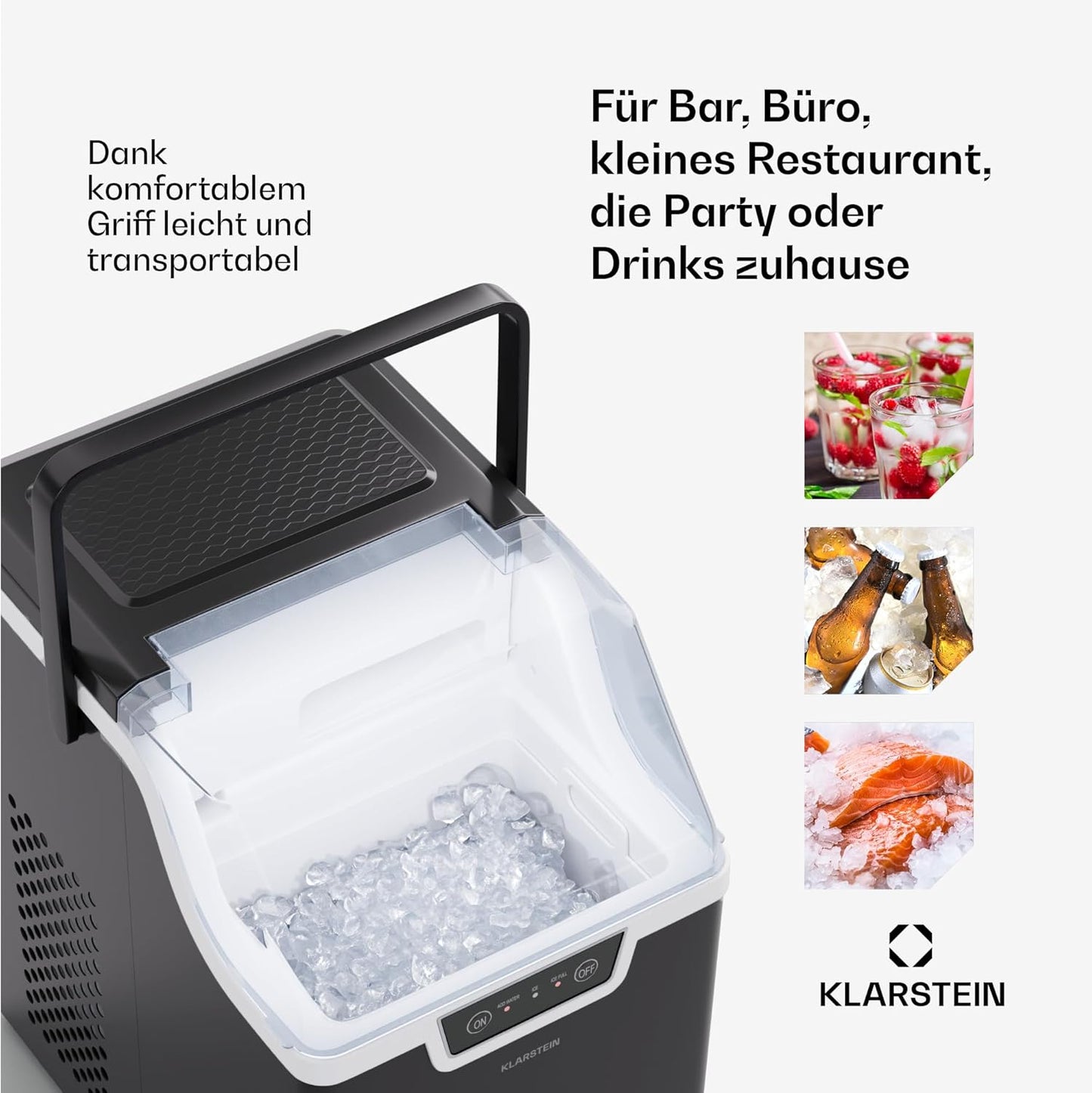 Eiswürfelmaschine, Schwarz