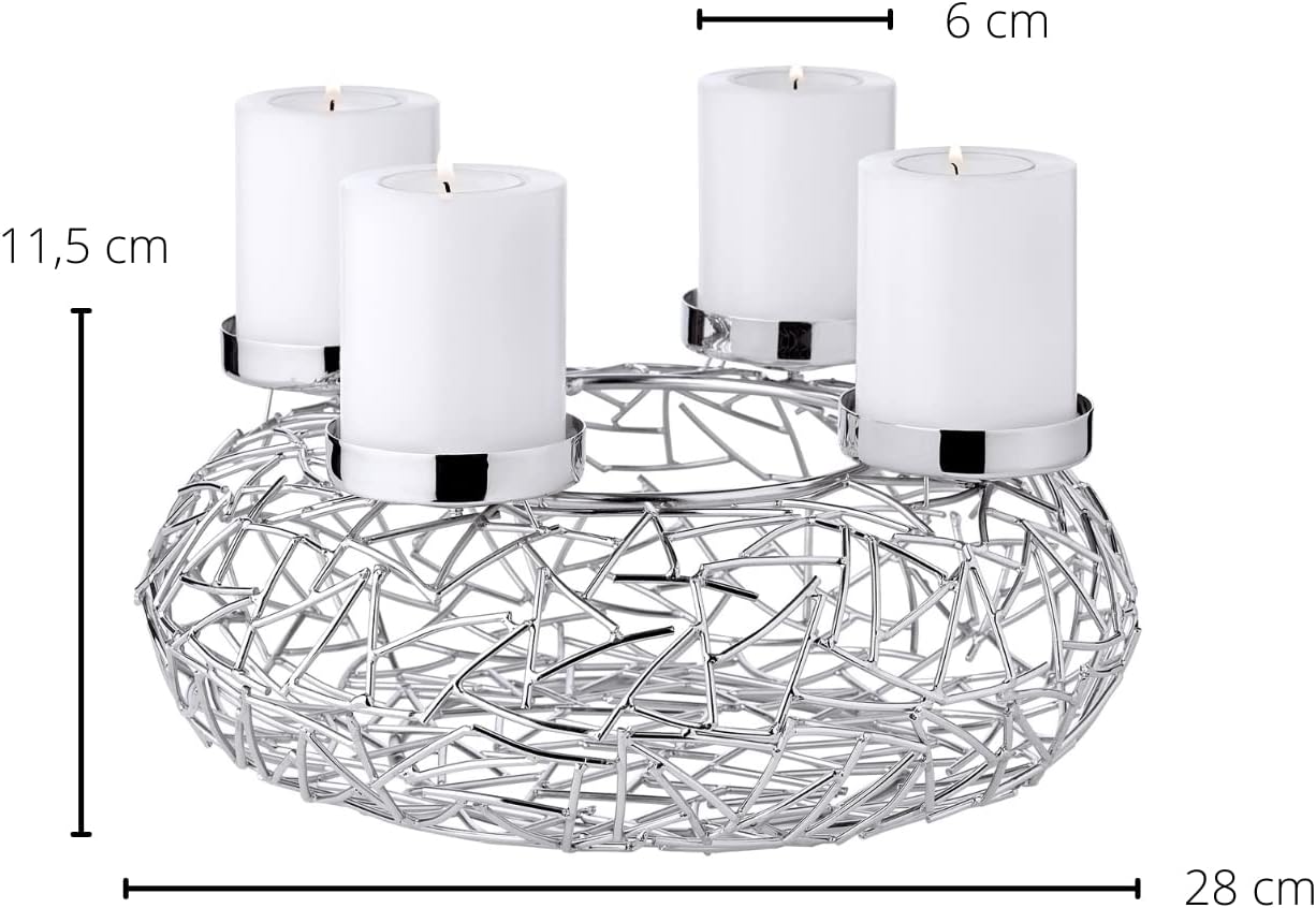Adventskranz Milano (Ø 28 cm), Durchmesser 28 cm