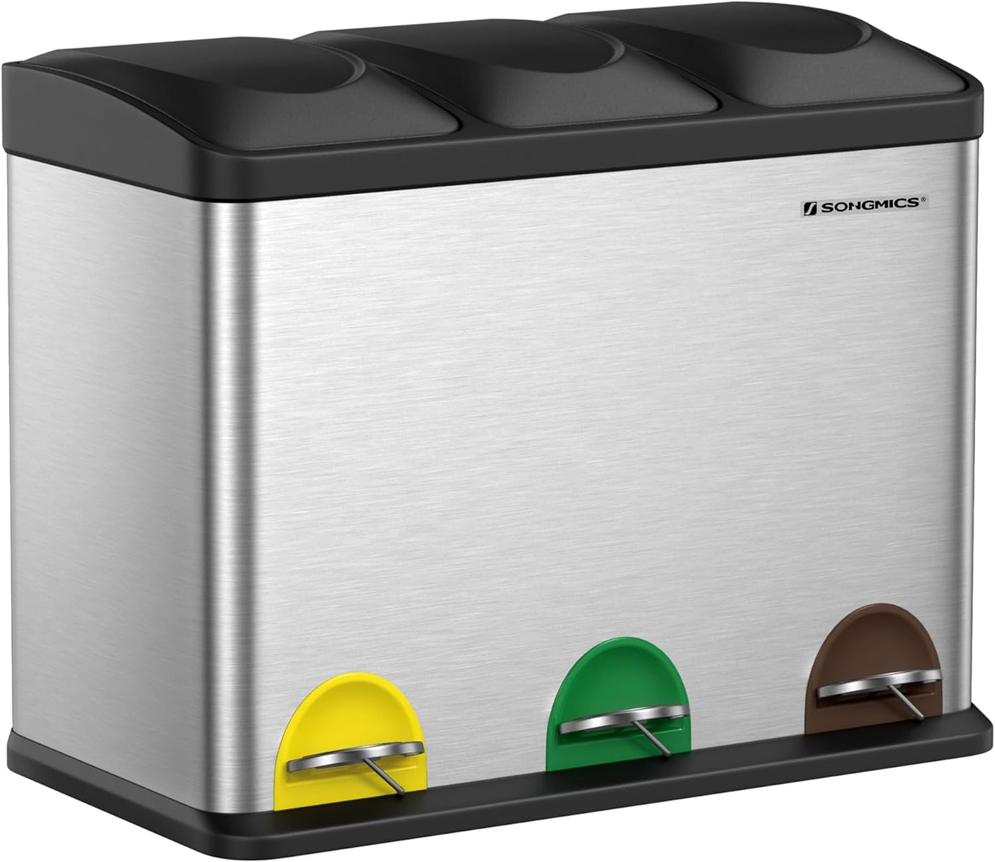 Mülltrennsystem, Metallisches Silber + Tintenschwarz