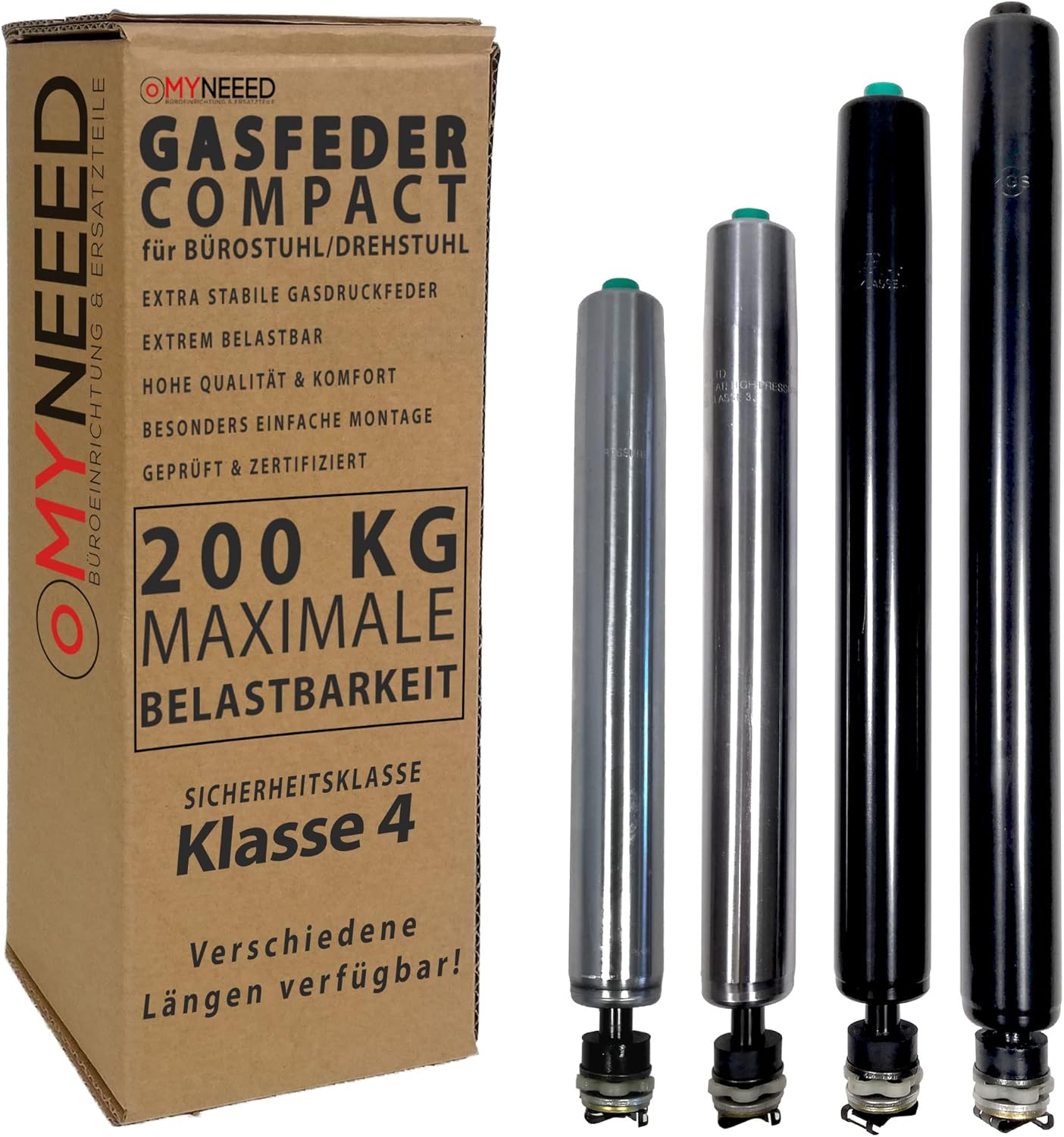 Gasdruckfeder Ersatz für Bürostuhl, 210 mm