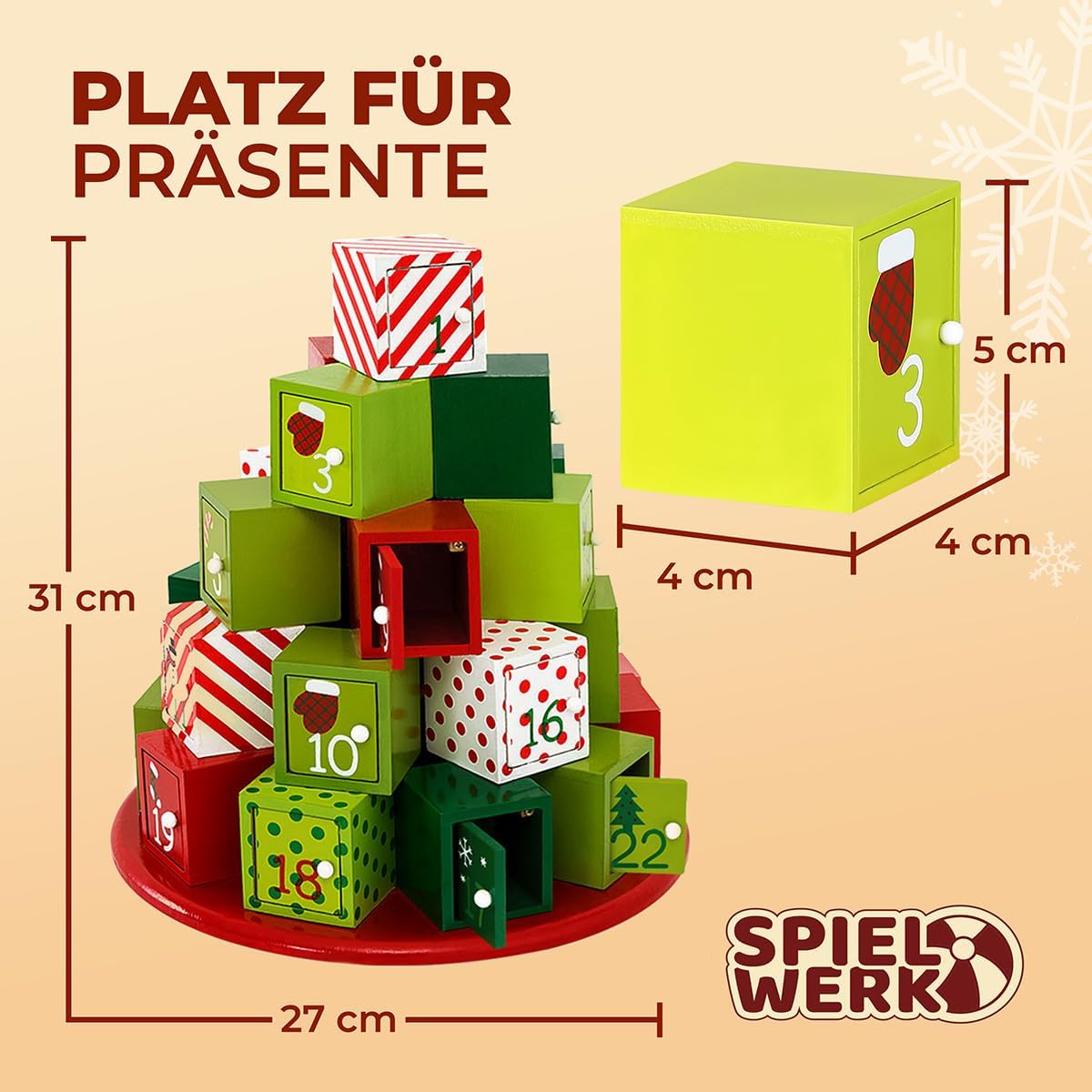 Adventskalender Geschenkberg zum Befüllen, Geschenkberg