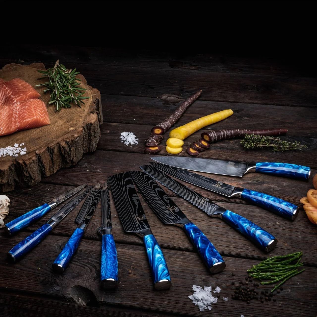 8-teiliges Messerset mit Messerblock, Bundle Shiburu
