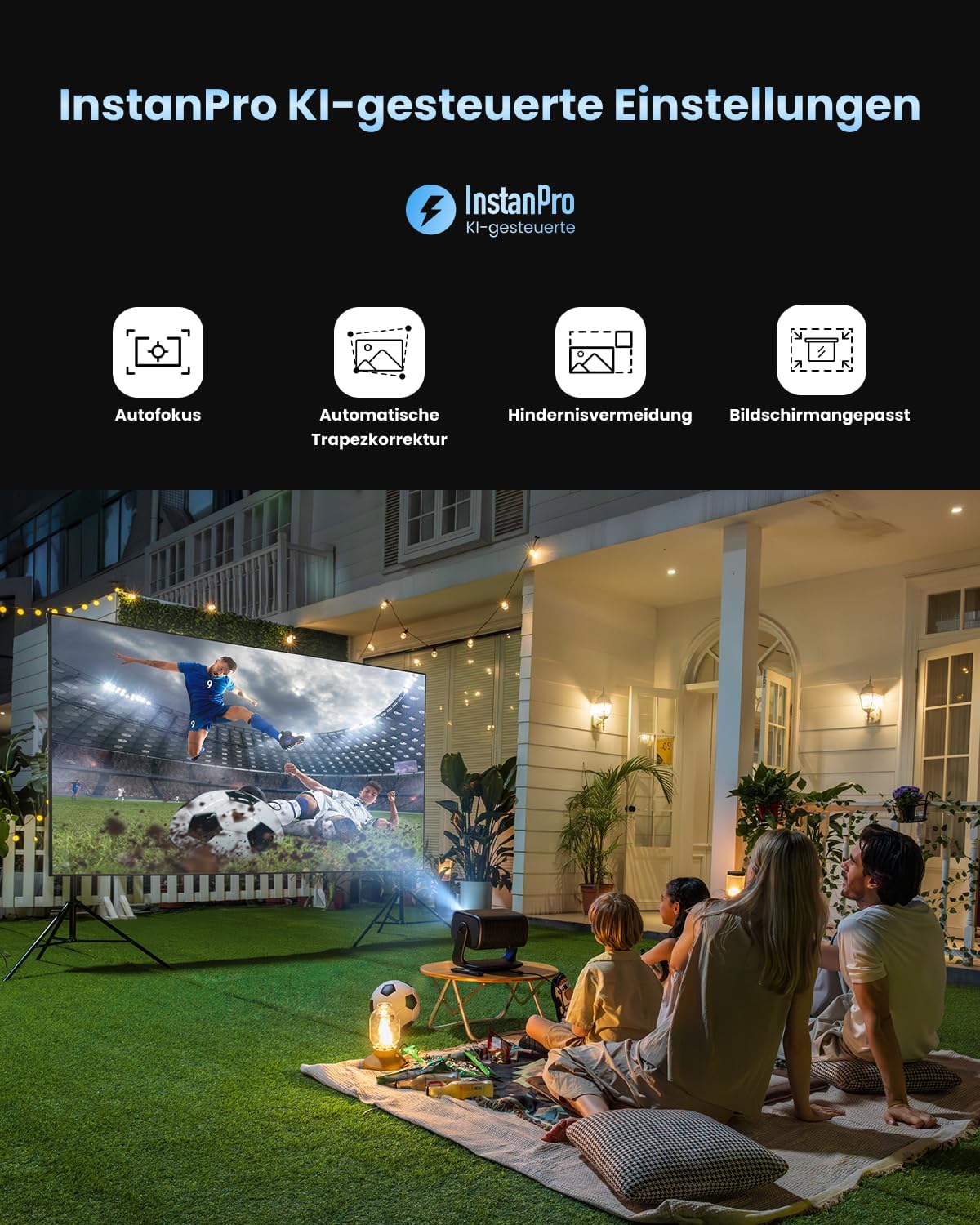 MP1 MAX 4K Heimkino-Beamer mit Google TV und HDR10+, Heimkino