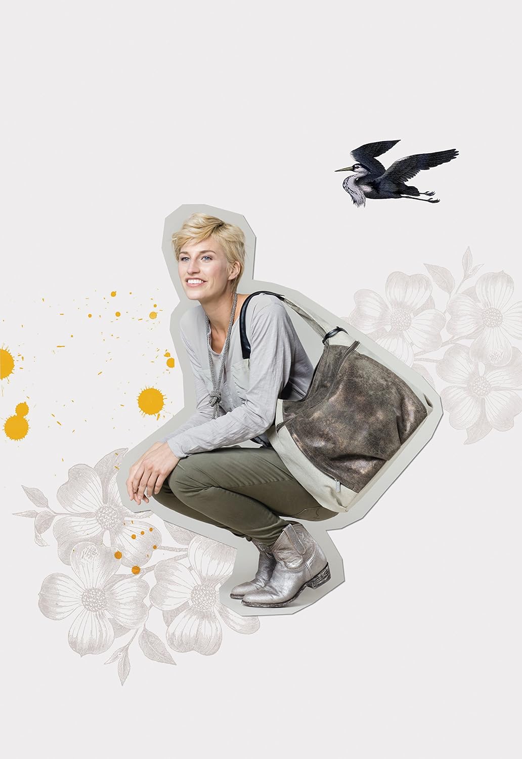 Hobo Bag Wickeltasche, Oliv