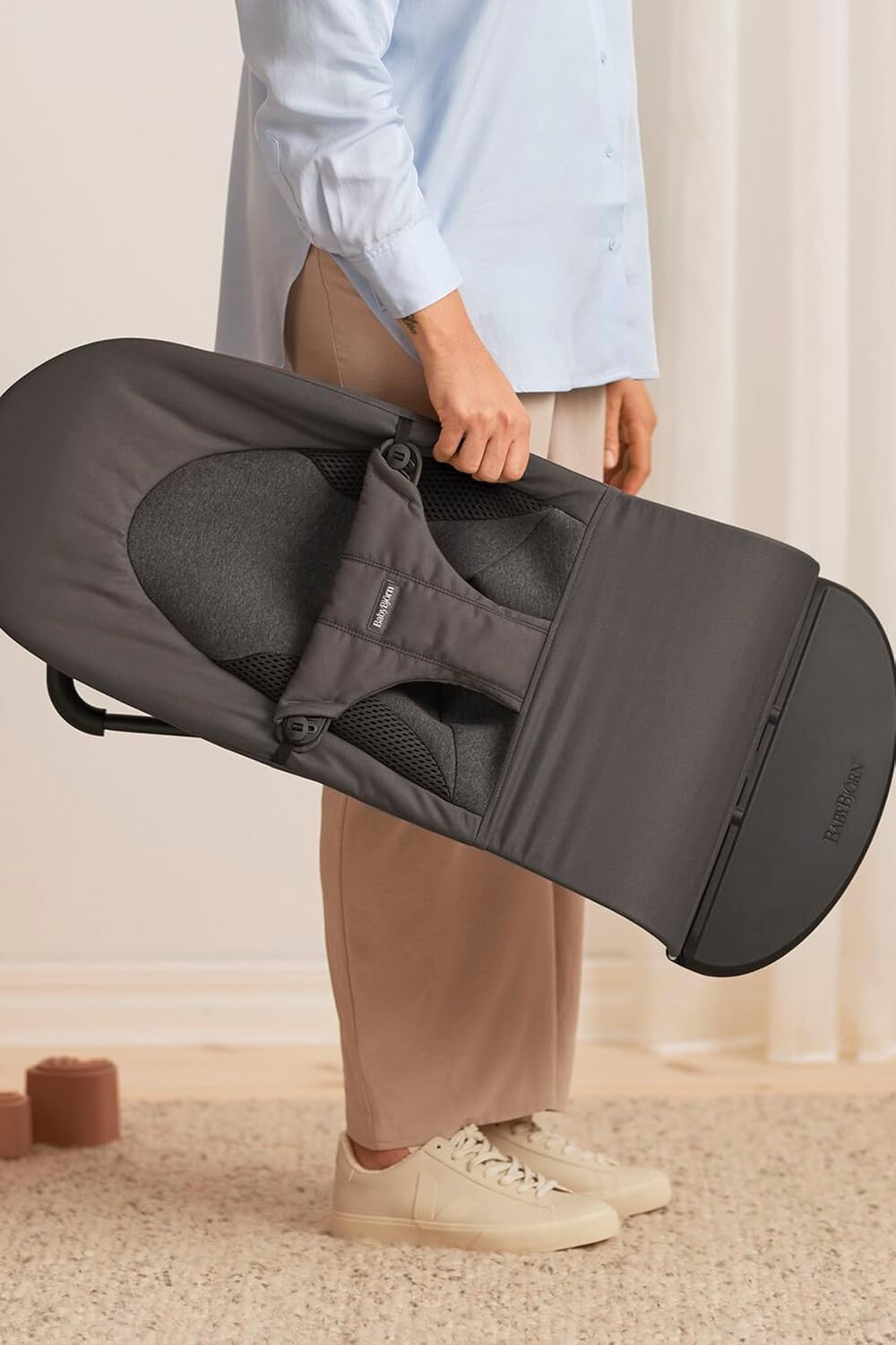 Balance Soft Baby-Hängematte, Stoff / Jersey Dunkelgrau