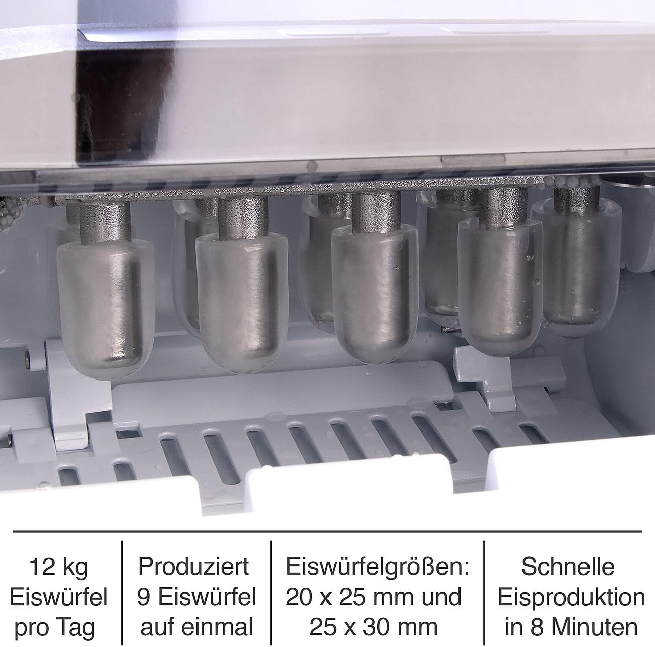 Eiswürfelmaschine mit Selbstreinigungsfunktion