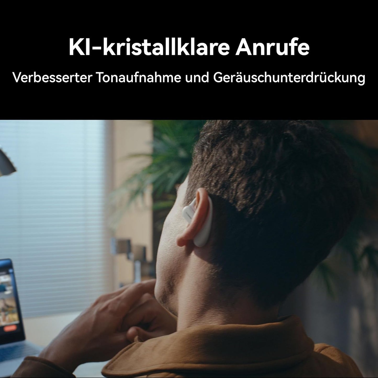FreeArc Offene-Ohr-Kopfhörer, Schwarz FreeArc
