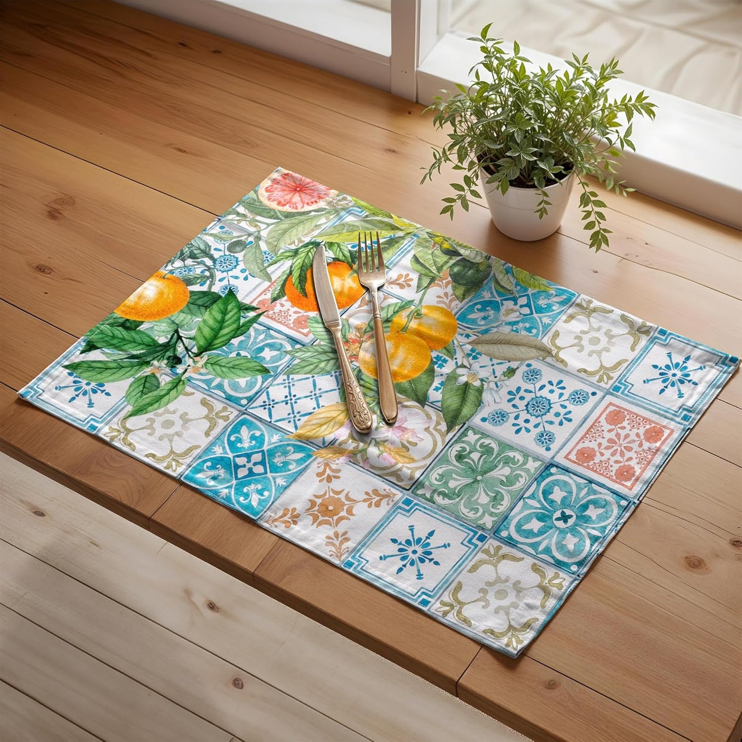 4-teiliges Tischset, 33cm x 48cm Agrume
