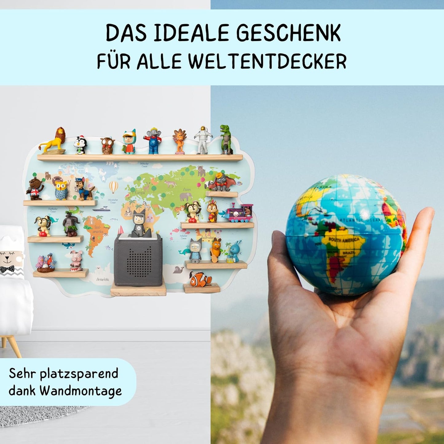 Toniebox Regal Weltkarte, Weltkarte