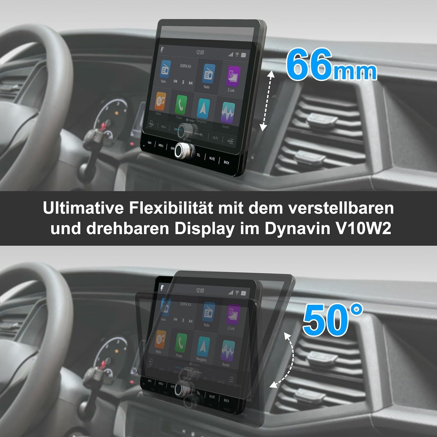 Android Autoradio Navi mit 10,1" Display und DAB+