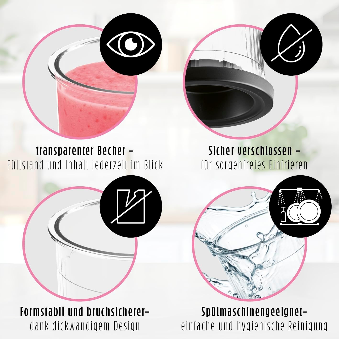 SmoothUp Becher-Set für Eismaschine
