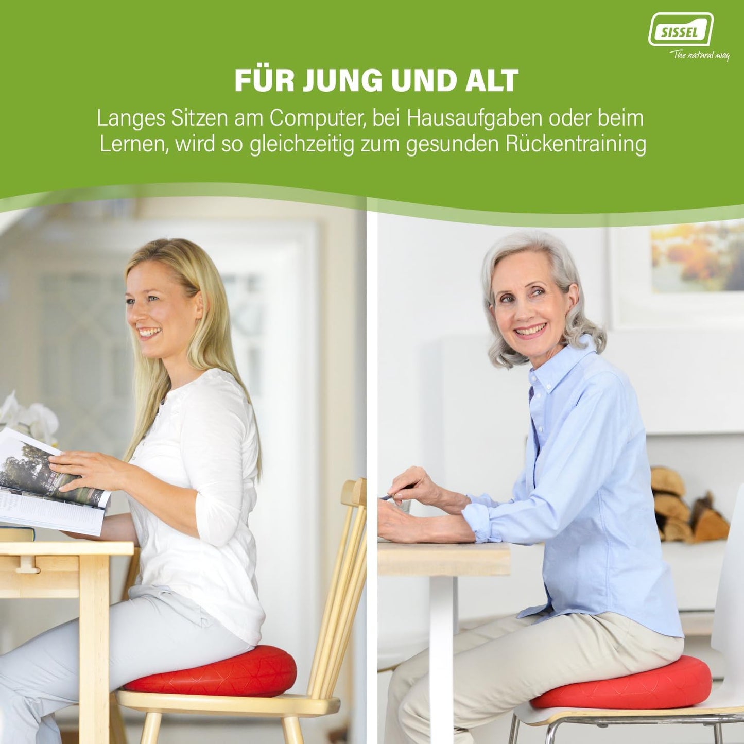 Balance Kissen Sitfit, 33 cm Schwarz