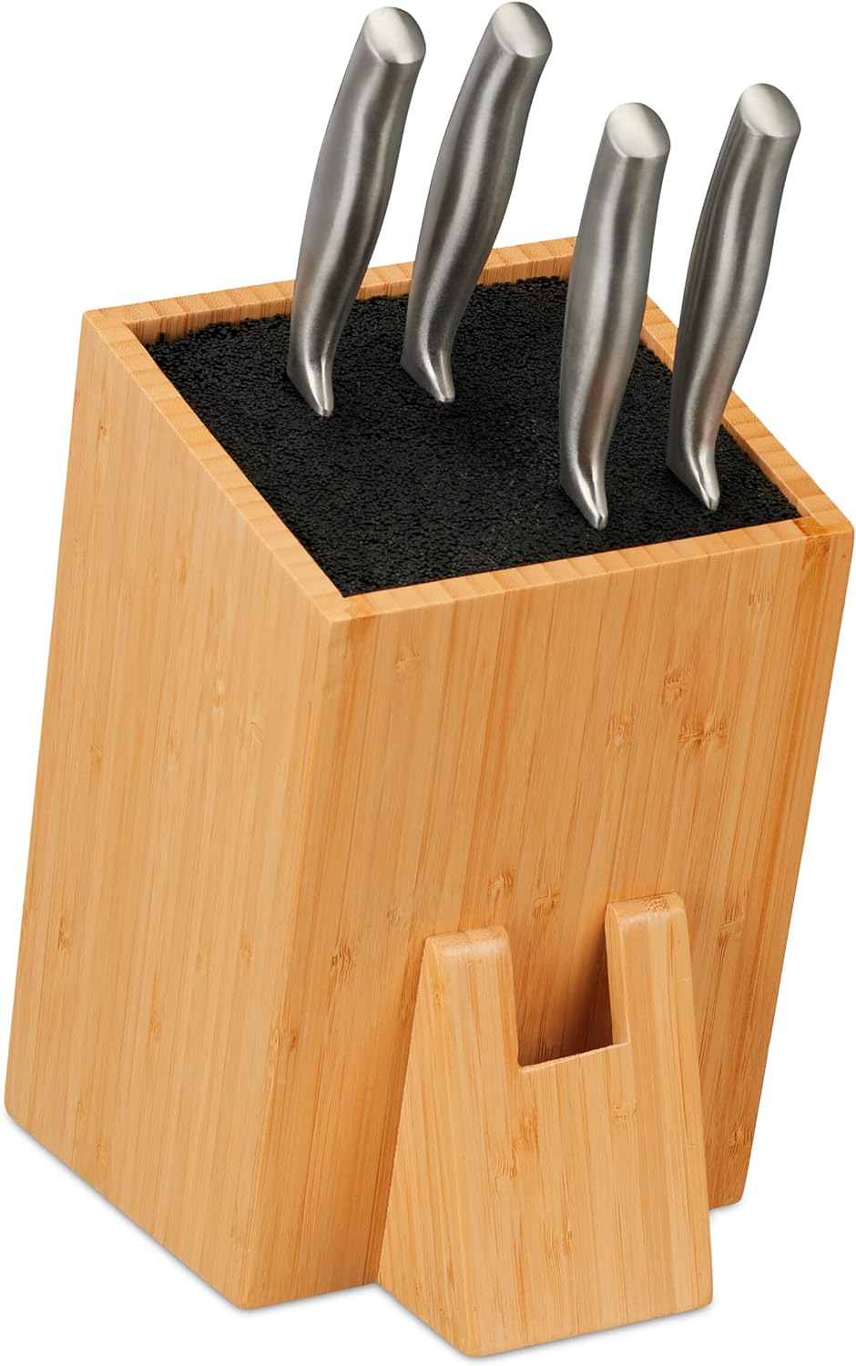 Messerblock, 25 x 14,5 x 22 cm / Hellbraun, Schwarz