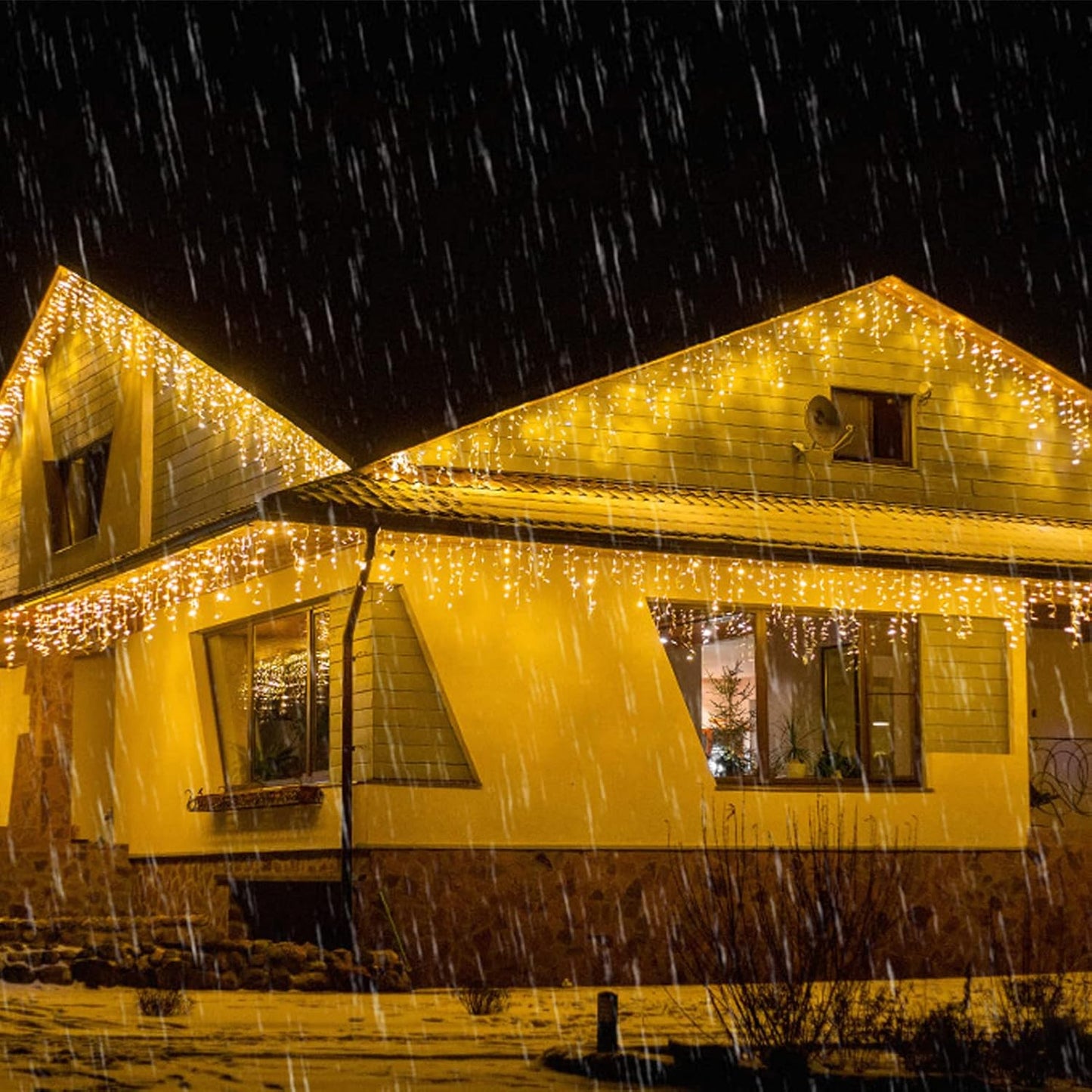 Eisregen Lichterkette, Warmweiss 15M 660LED