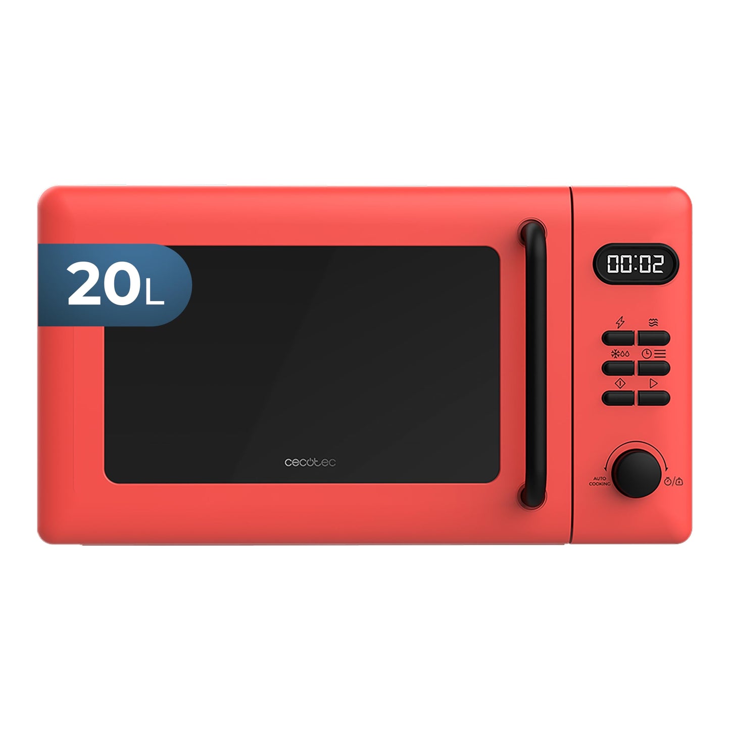 Digitale Mikrowelle mit Grill und Timer, Rot Digital | Grill