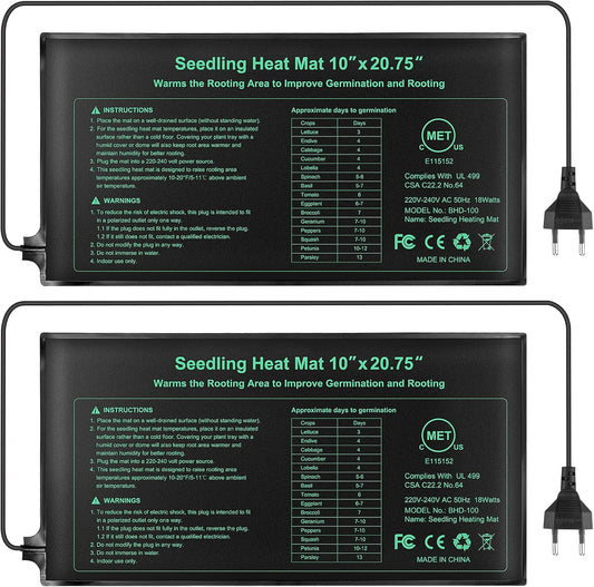 2 x Heizmatten für Sämlinge und Haustiere, seedling heat mat 2 pack