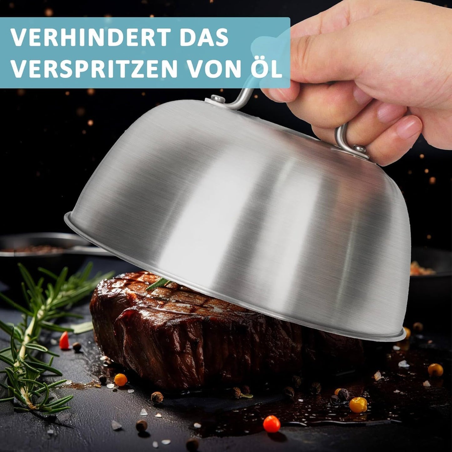 Burger Smasher Set mit Pfannenwender und Grillspachtel, 5 Stück