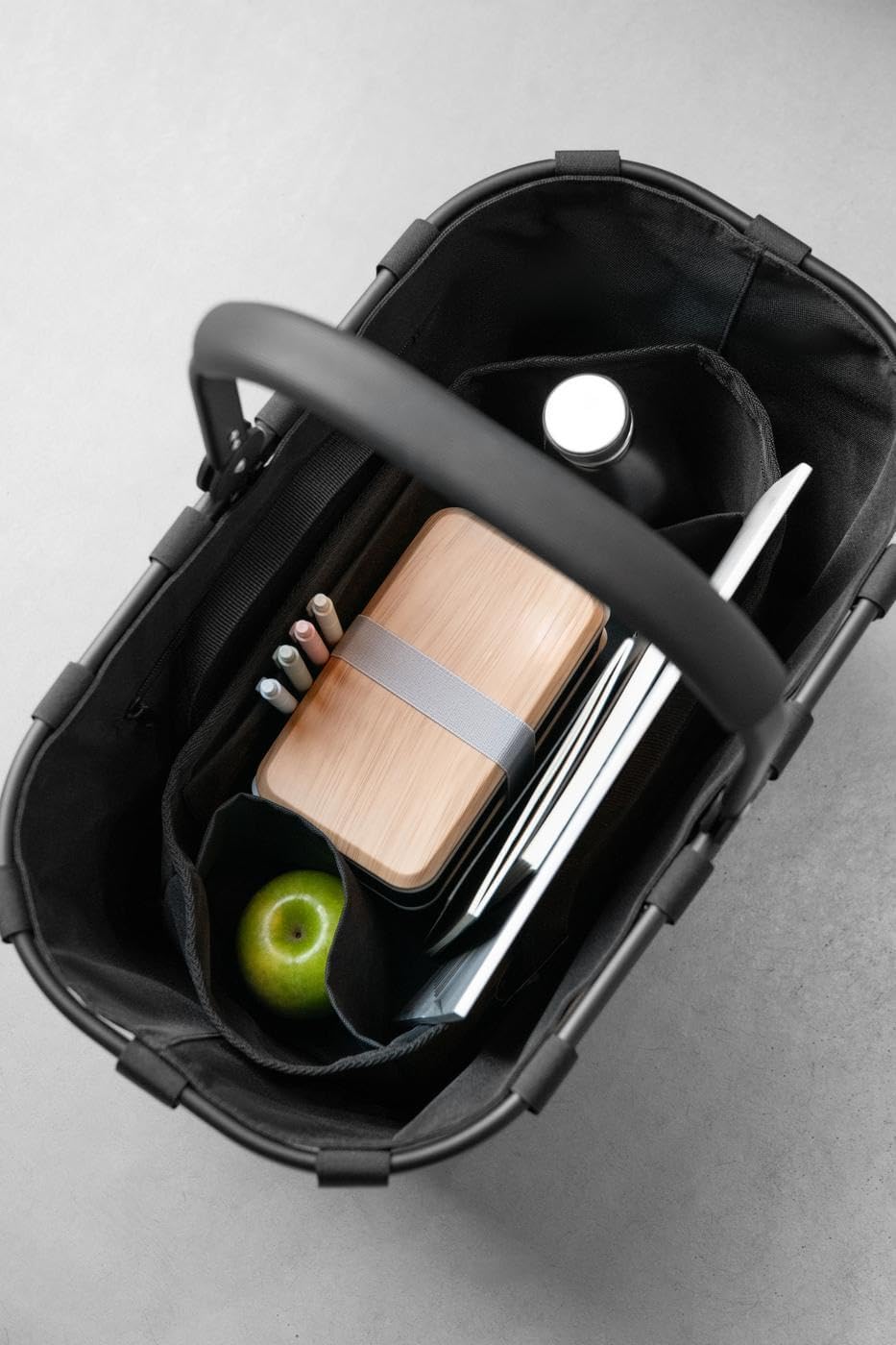 Carrybag mit Taschen-Organizer für Einkaufskorb, Leo Macchiato + Leo Macchiato