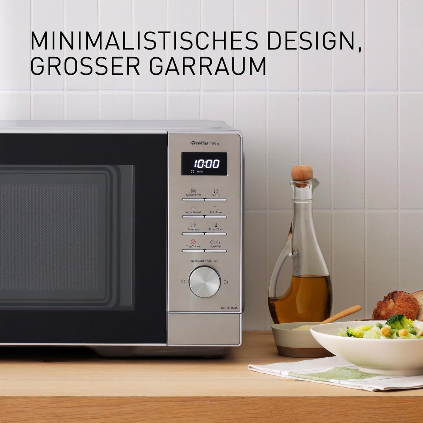 Solo-Mikrowelle NN-SD36QSEPG mit Auftaufunktion 29 l