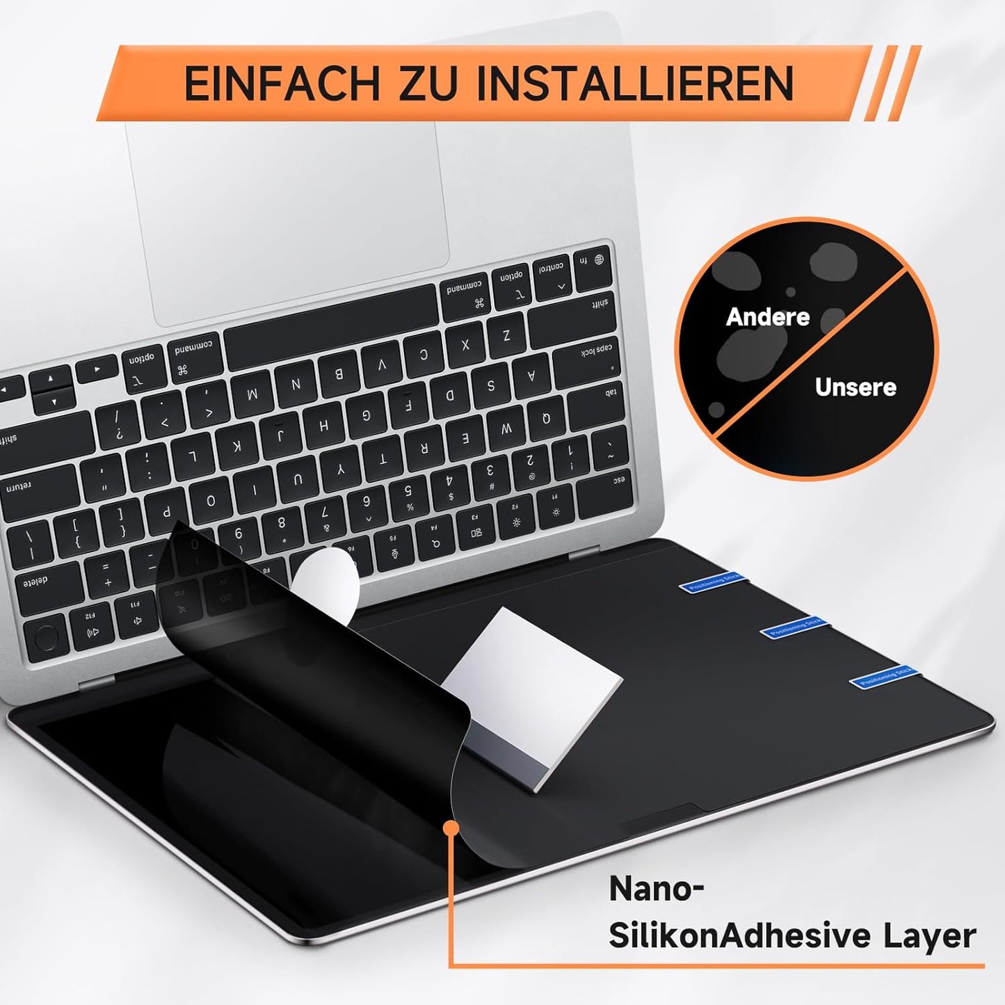 360° Sichtschutzfolie für MacBook Pro & Air, Macbook Pro 13 Zoll