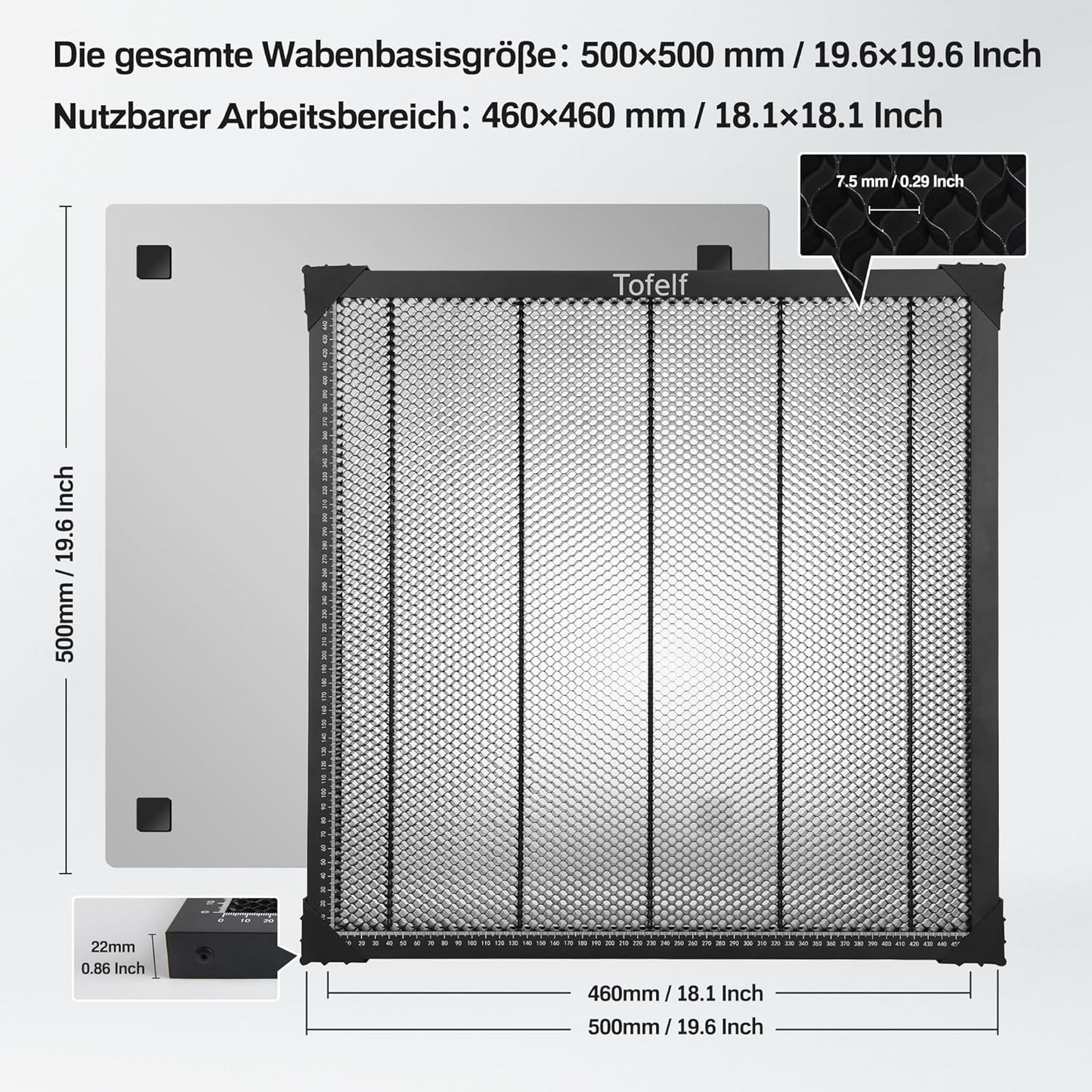 Wabentisch für Lasergravierer, 500*500mm