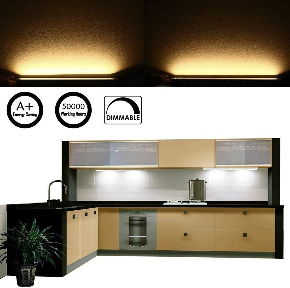 Unterbauleuchte LED Dimmbar 3er-Set mit Schalter, Kaltesweiss 3-Bar-Kit