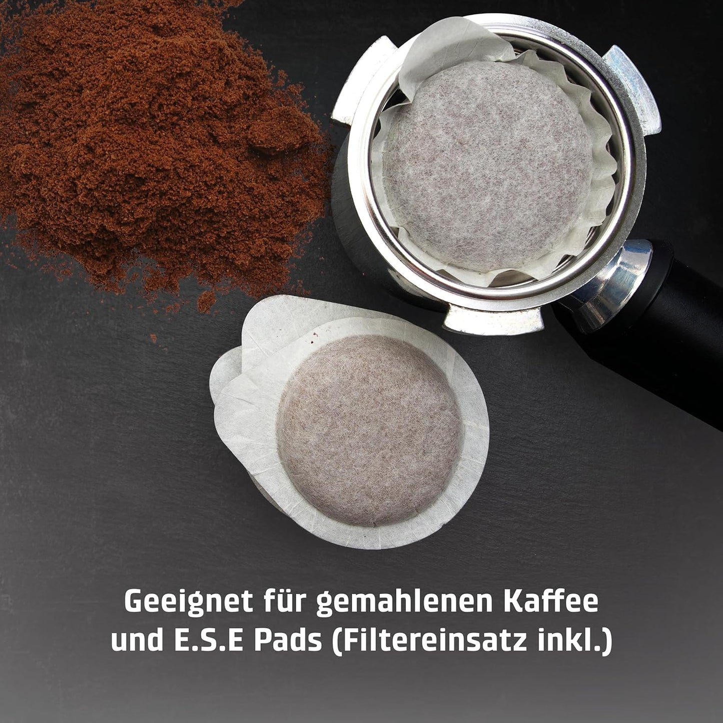 EspressoGourmet Crema Siebträgermaschine, mit Dampflanze