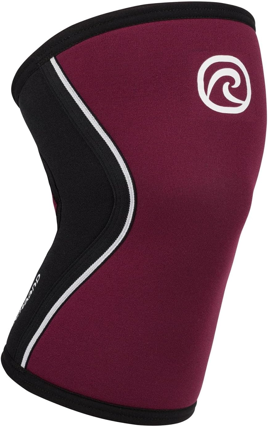 Kniebandage für Kraftsport & Cross Fit, XS Burgundy - 1 Stück