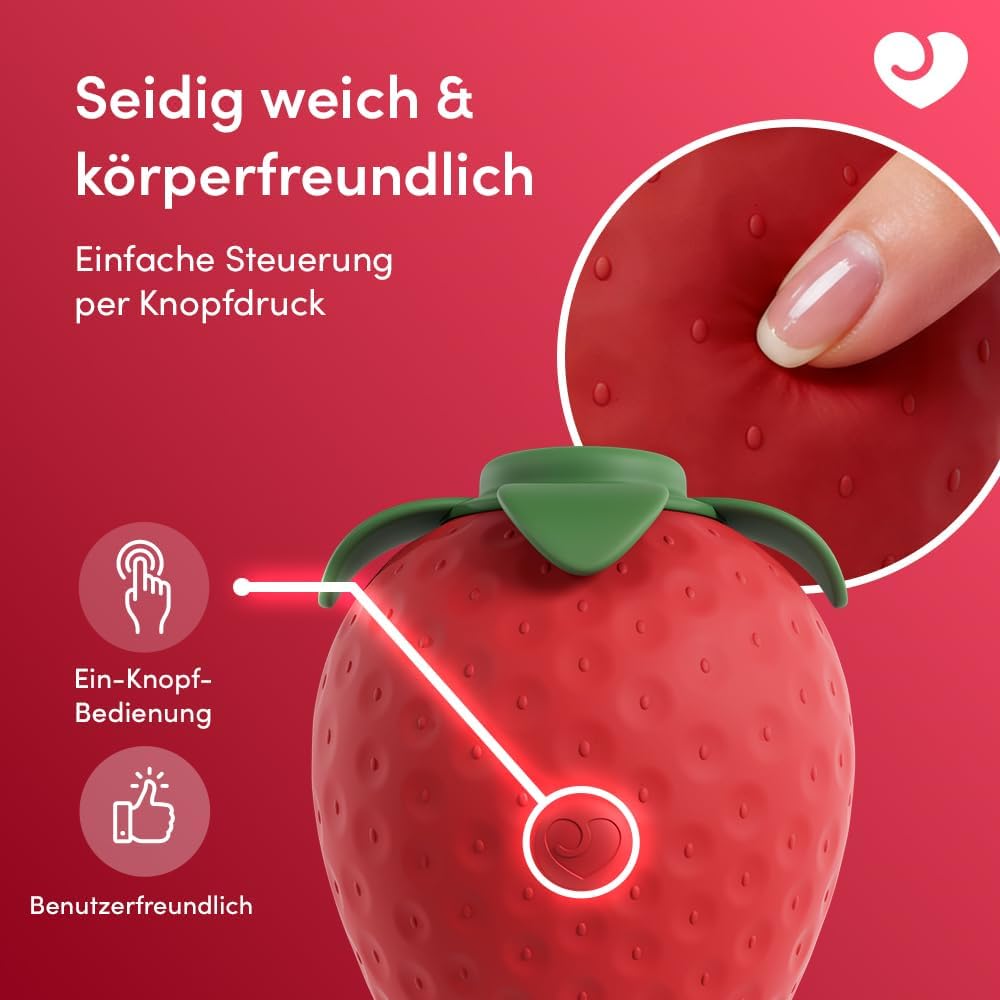 Strawberry Druckwellenvibrator für Frauen & Paare, Red