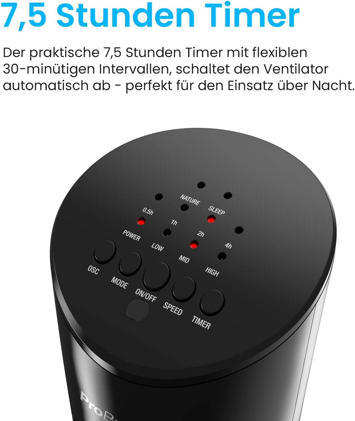Turmventilator, Schwarz