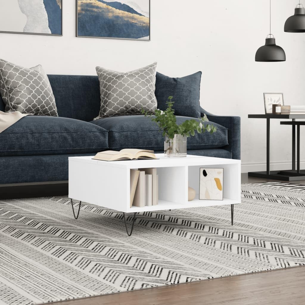 Sofatisch mit Stauraum, Weiss