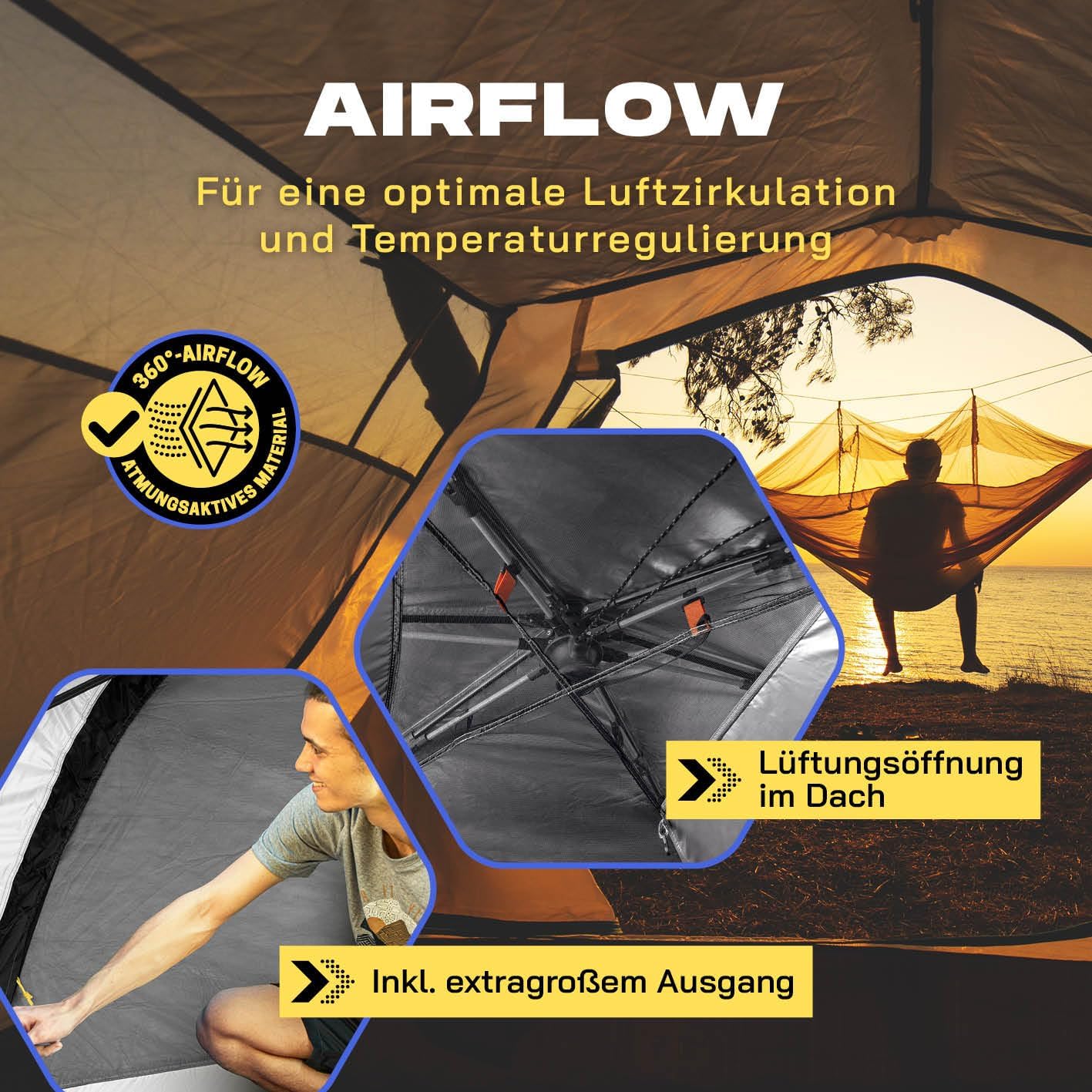 Pop-up-Wurfzelt, Weiss 4 Personen | 1 Eingang