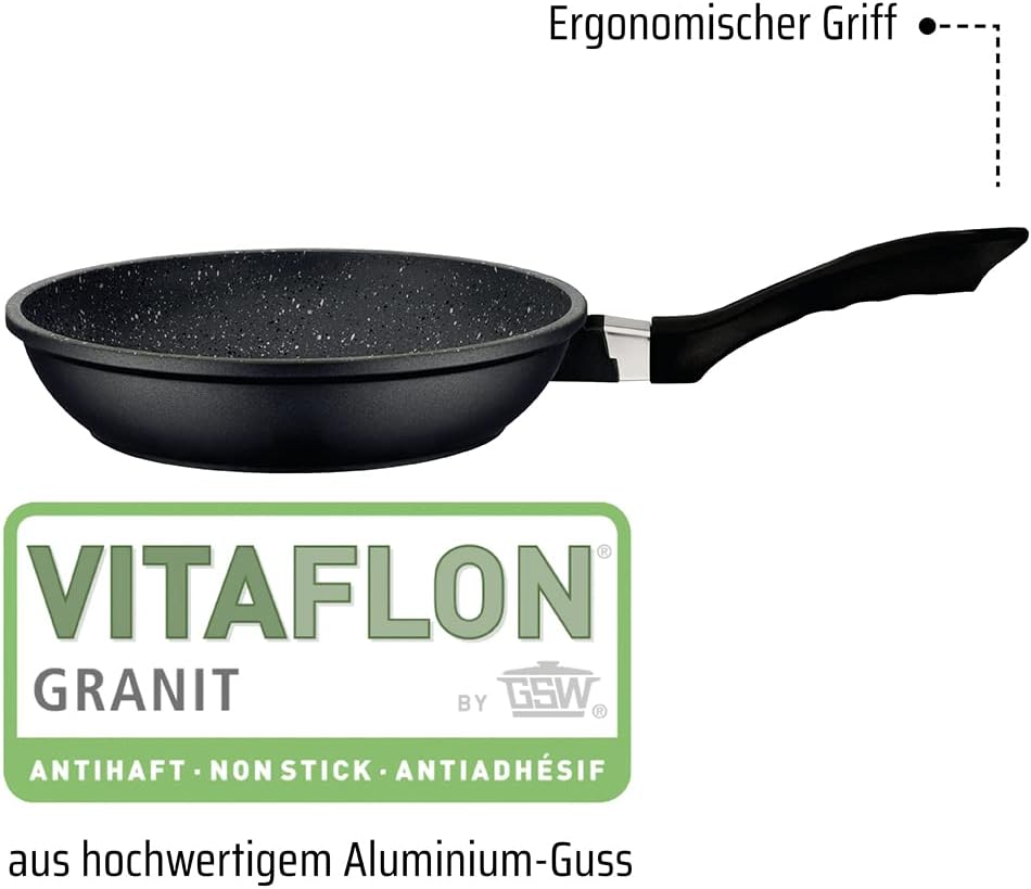 Kochtopf- und Pfannenset Gourmet Granit (7-teilig), 7-teilig