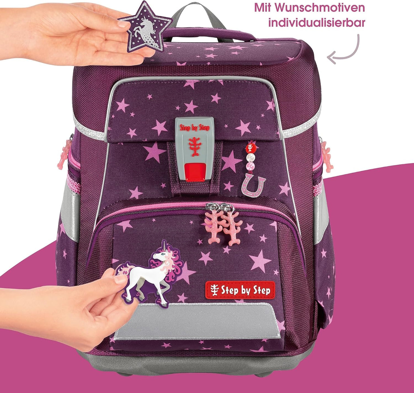 Schulranzen-Set Space Unicorn, Rosa