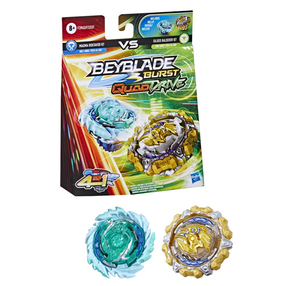 QuadDrive Battle Kreisel Magma Roktavor & Gilded Balderov